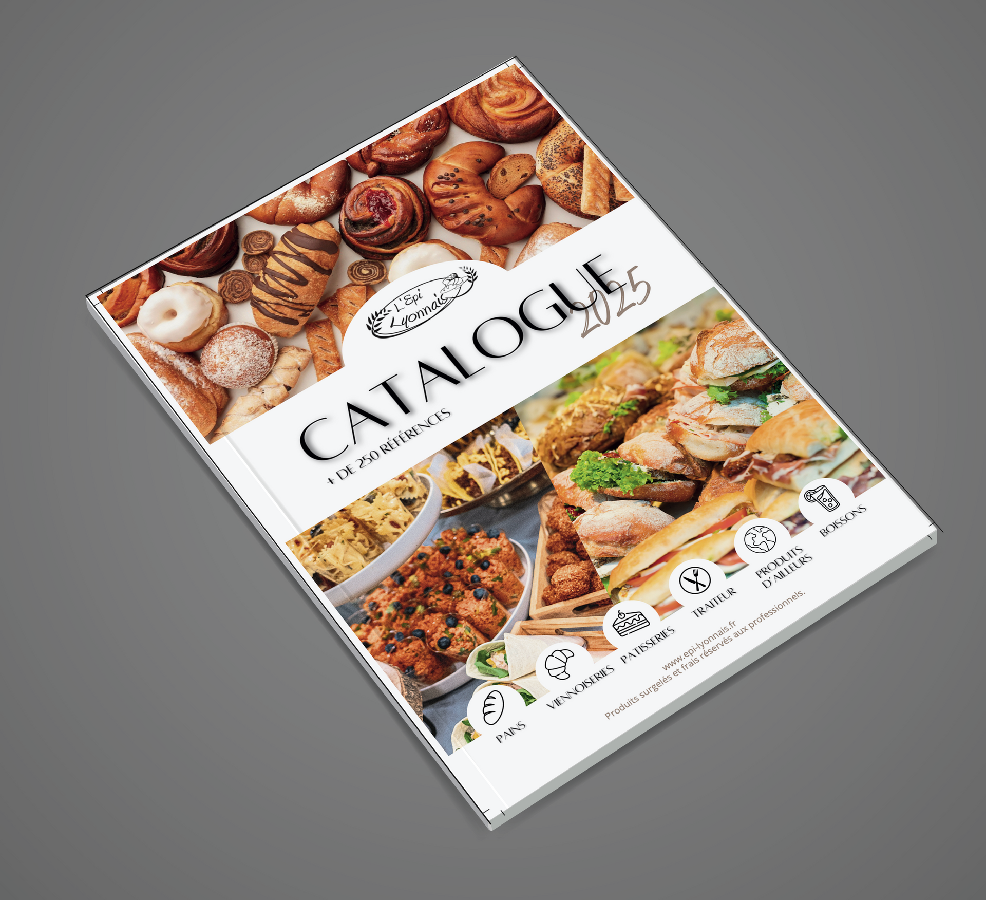 Un catalogue avec un tas de nourriture dessus