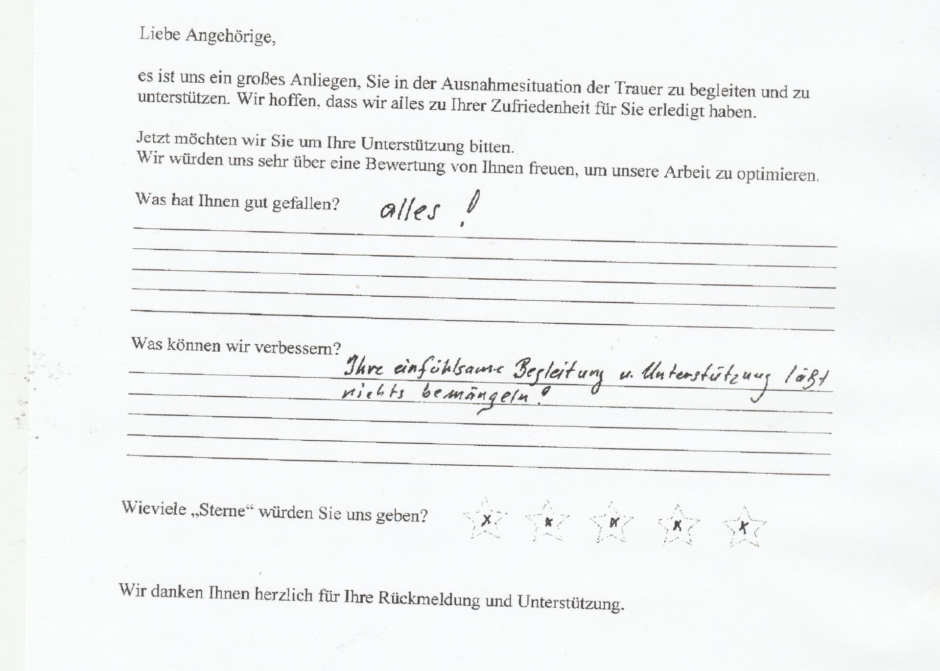 Handwritten document with questions and answers. The question asks