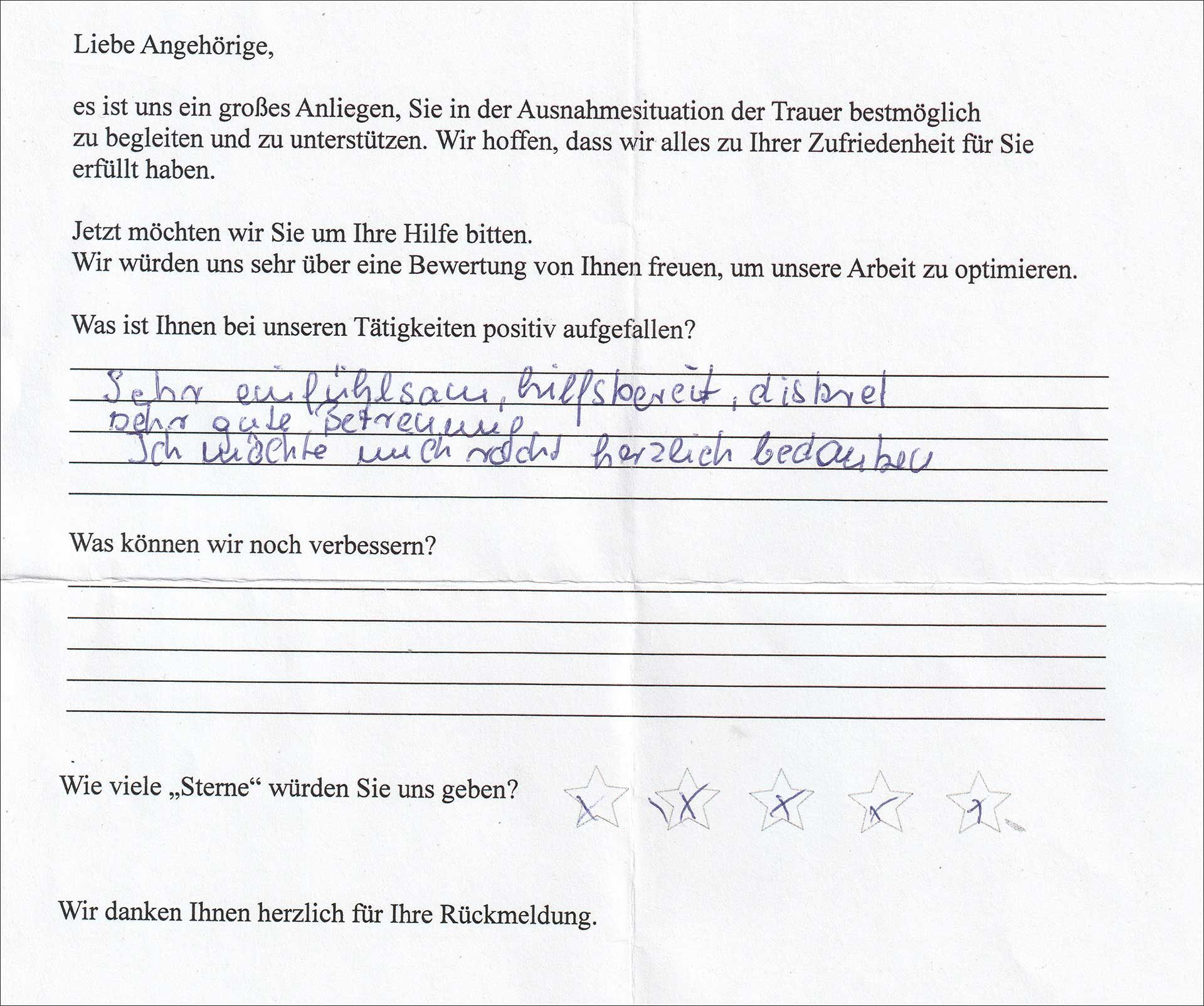Kundenbewertung