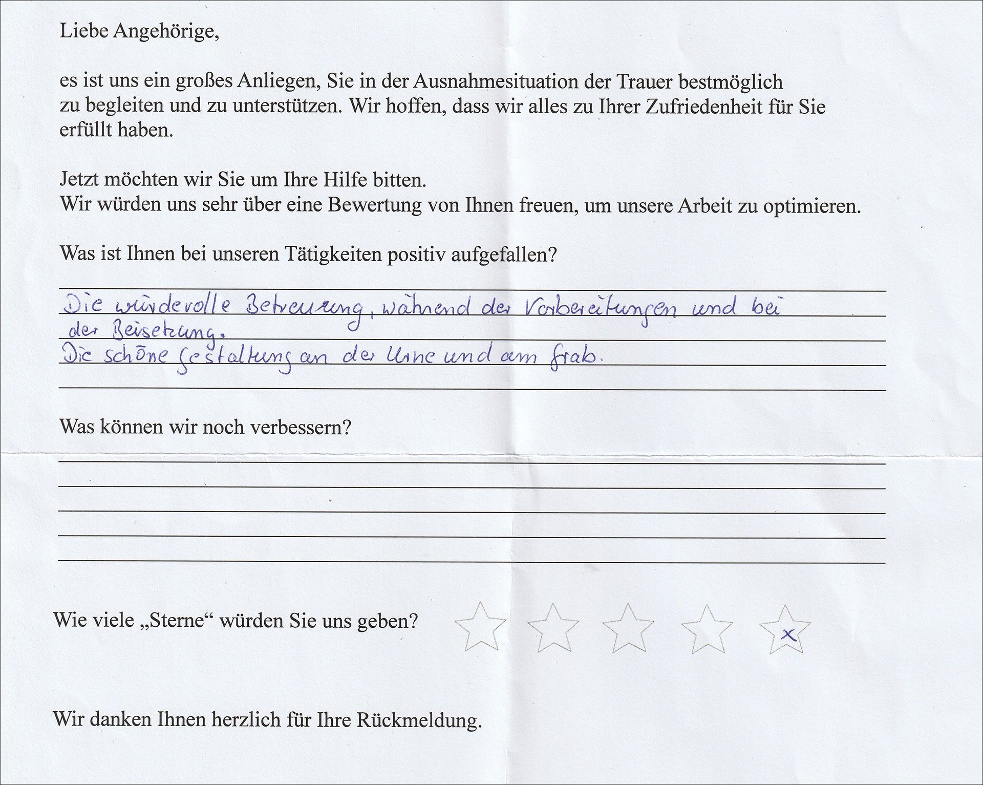 Kundenbewertung