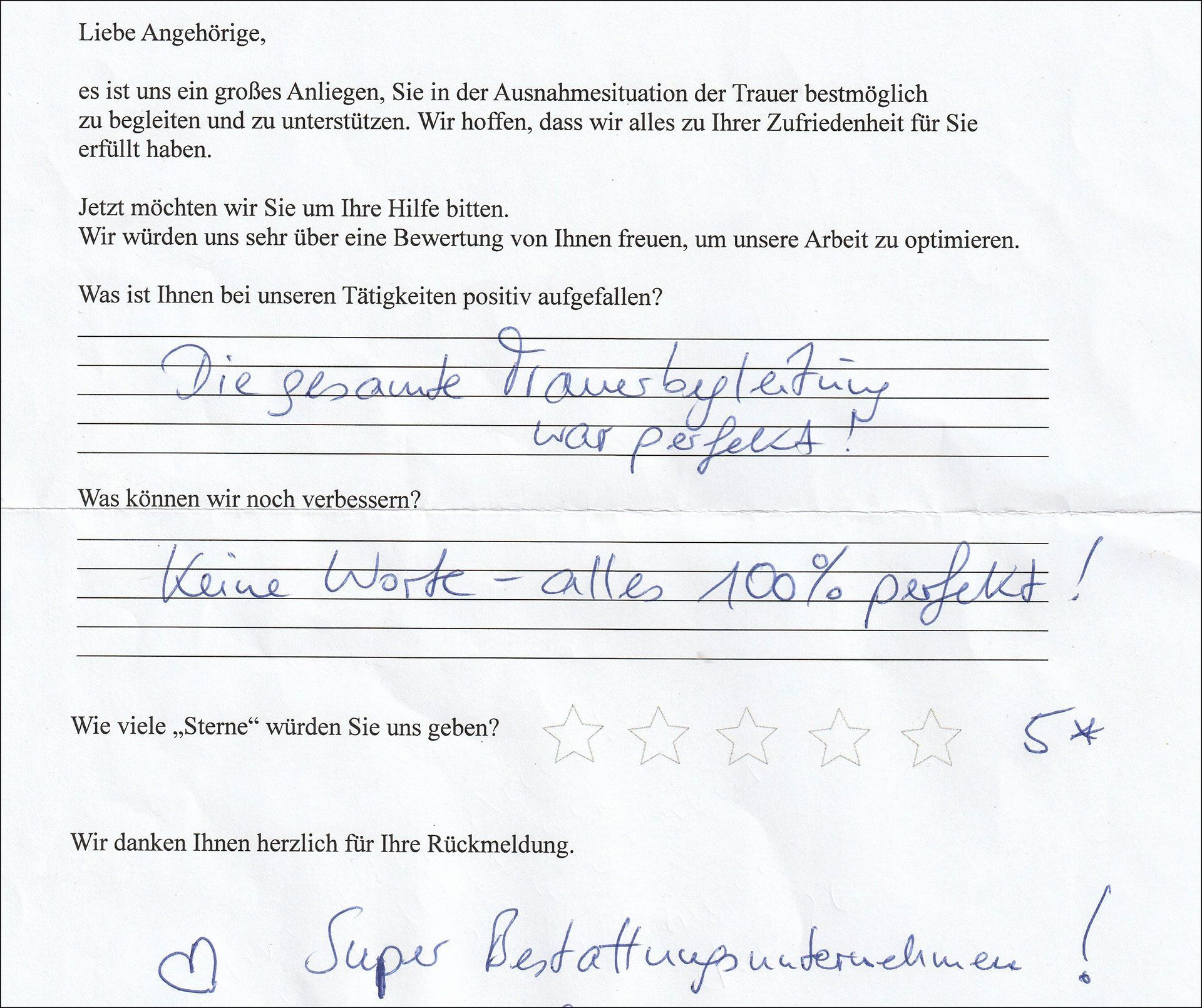 Kundenbewertung