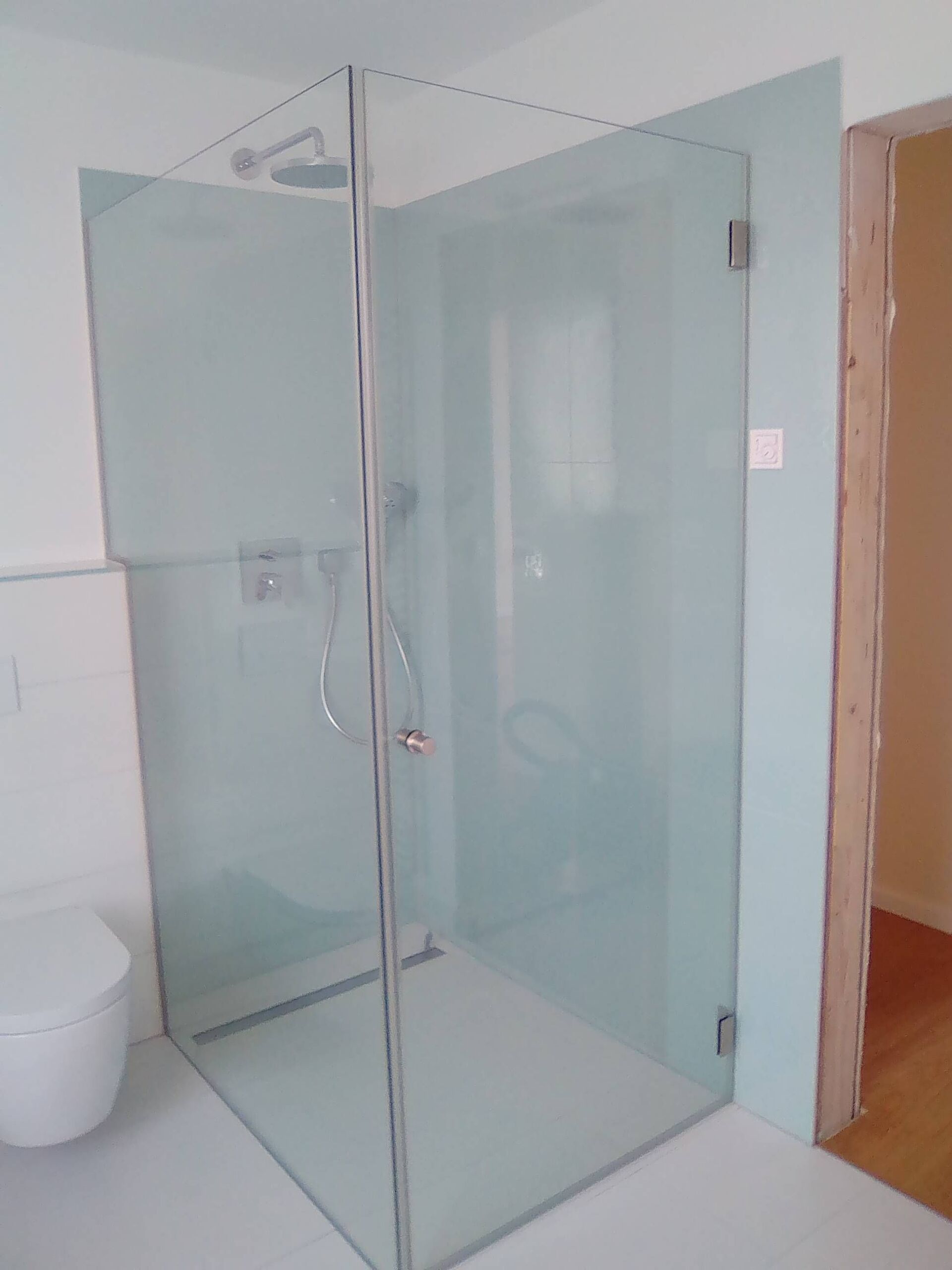 Ganzglasdusche durchsichtig
