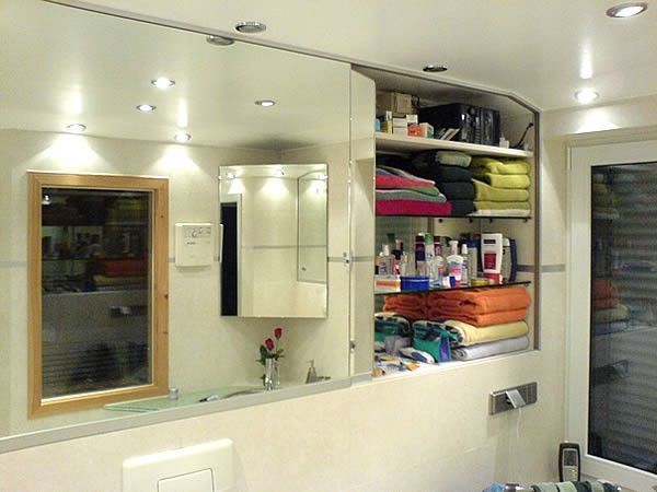 Schiebeanlage im Badezimmer