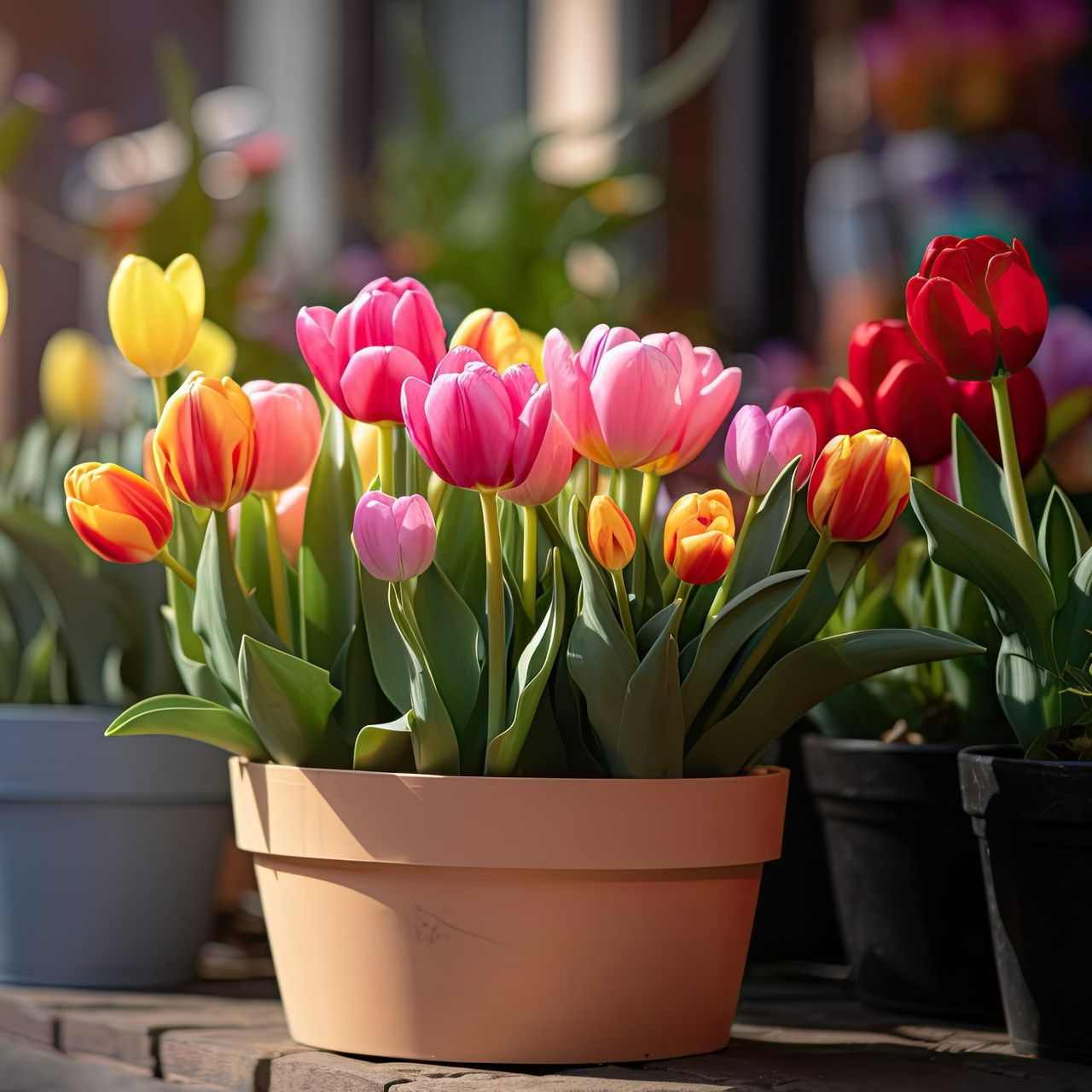 Tulipes en pot