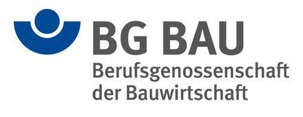 The logo for bg bau berufsgenossenschaft der bauwirtschaft