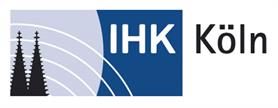 Ein blau-weißes Logo für die IHK Köln