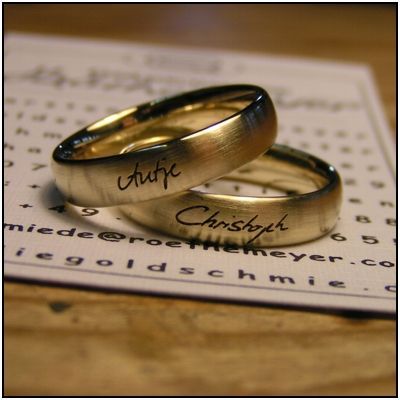 Trauring gravieren