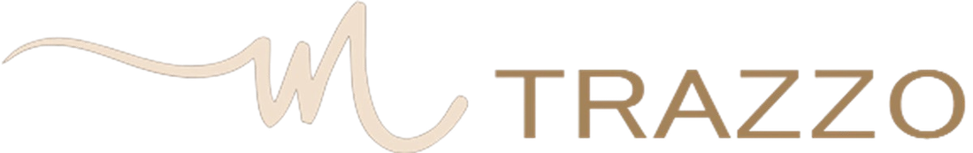 Un logotipo para una empresa llamada trazzo con una ola en el fondo.