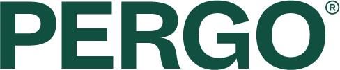 Logotipo de PERGO en color verde oscuro, símbolo de marca registrada.