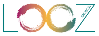 Un logotipo para Looz Energia con un círculo en el medio.