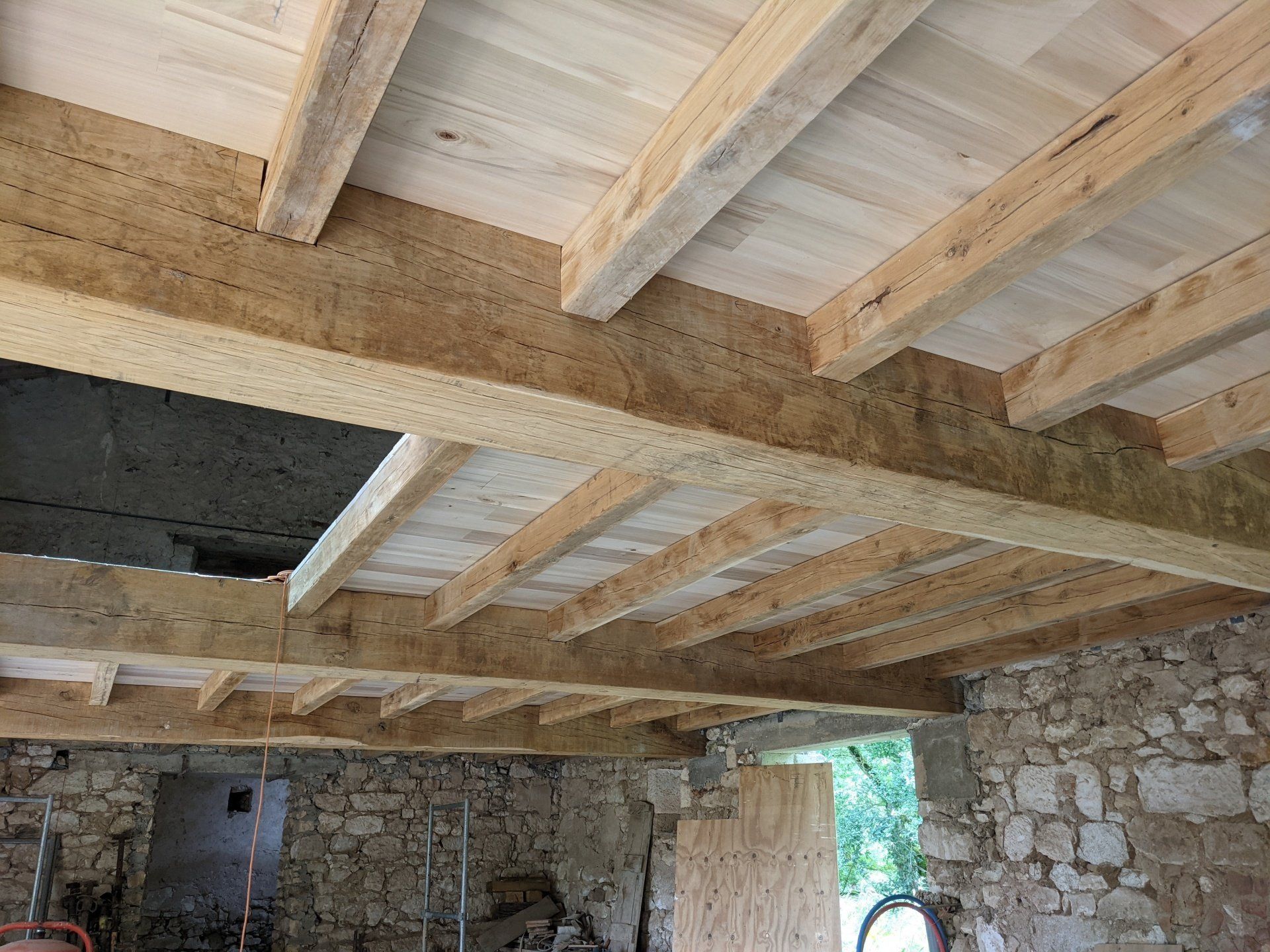 Plancher en peuplier