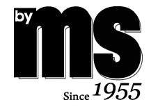 Un logotipo en blanco y negro para una empresa llamada ms desde 1955.