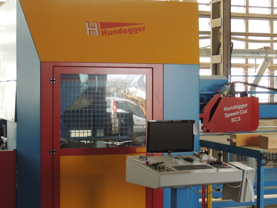 Konstruktion eines Hauses mit Holz