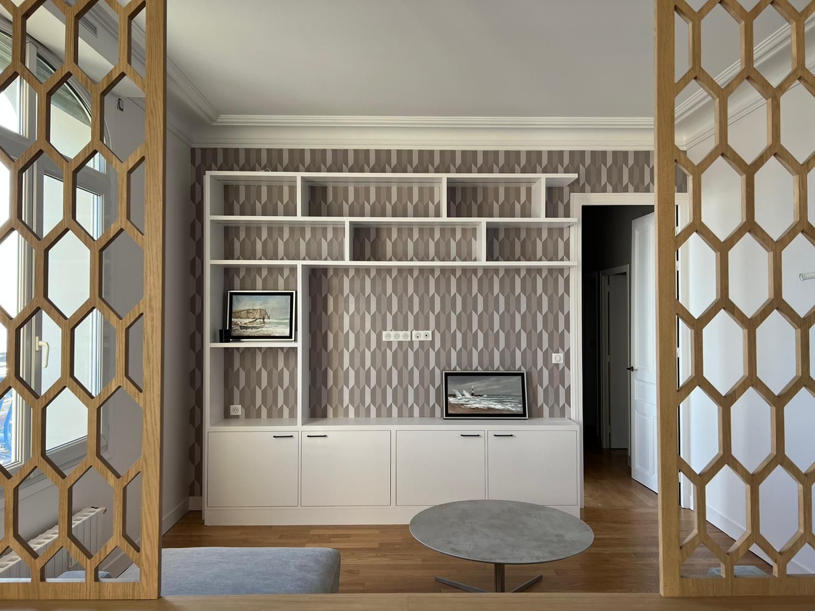 Bibliothèque réalisée par EMR Menuiserie | Menuisier Paris 11