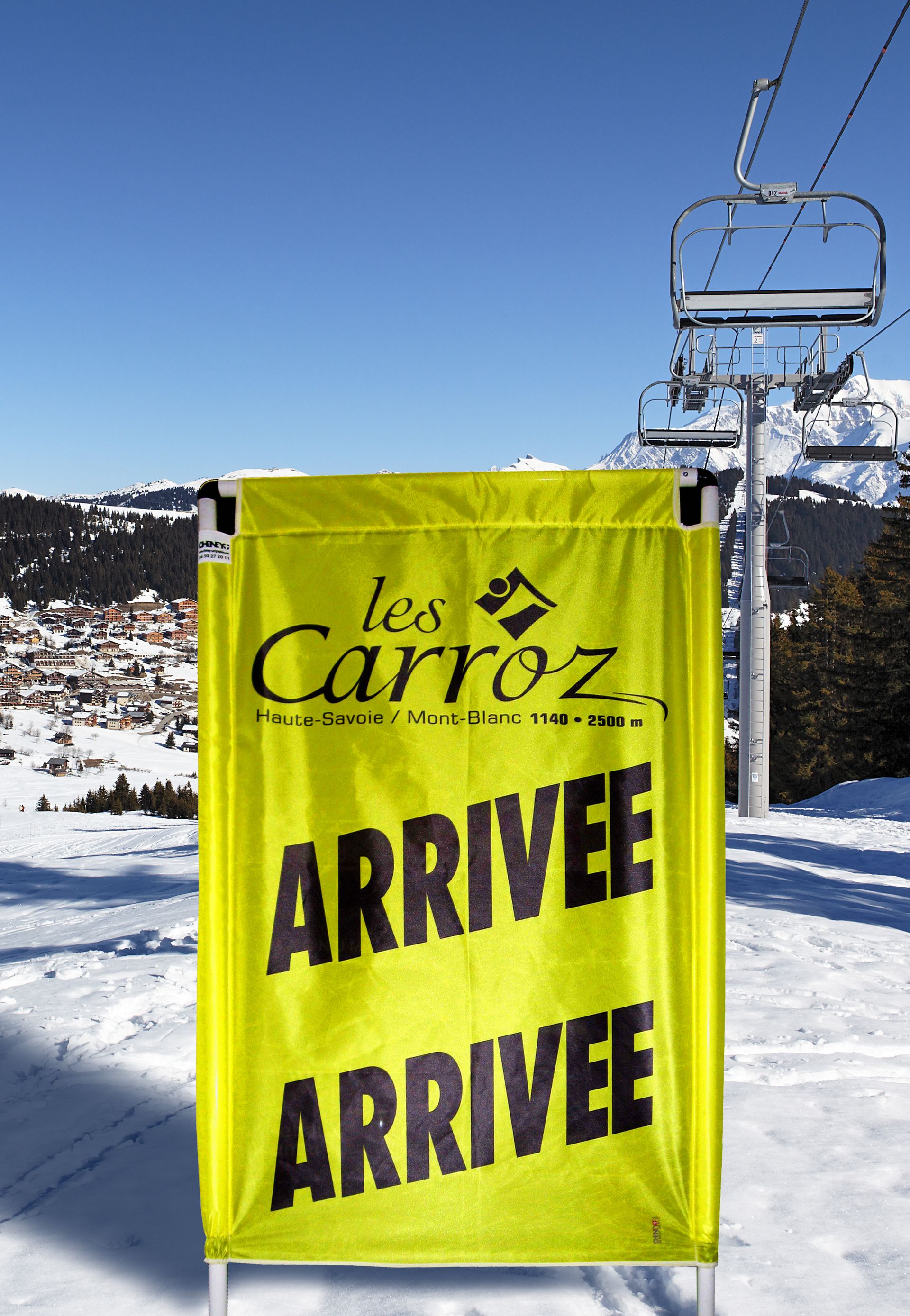 Banderole avec cadre, Les Carroz