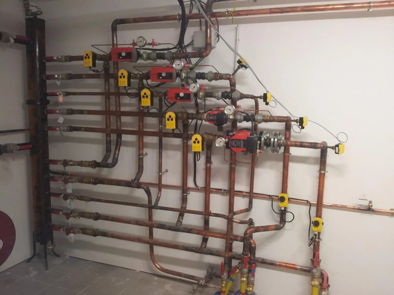 Réseaux de vannes d'une installation de plomberie