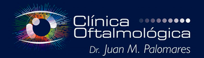 A logo for clinica oftalmologica dr. juan m. palomares