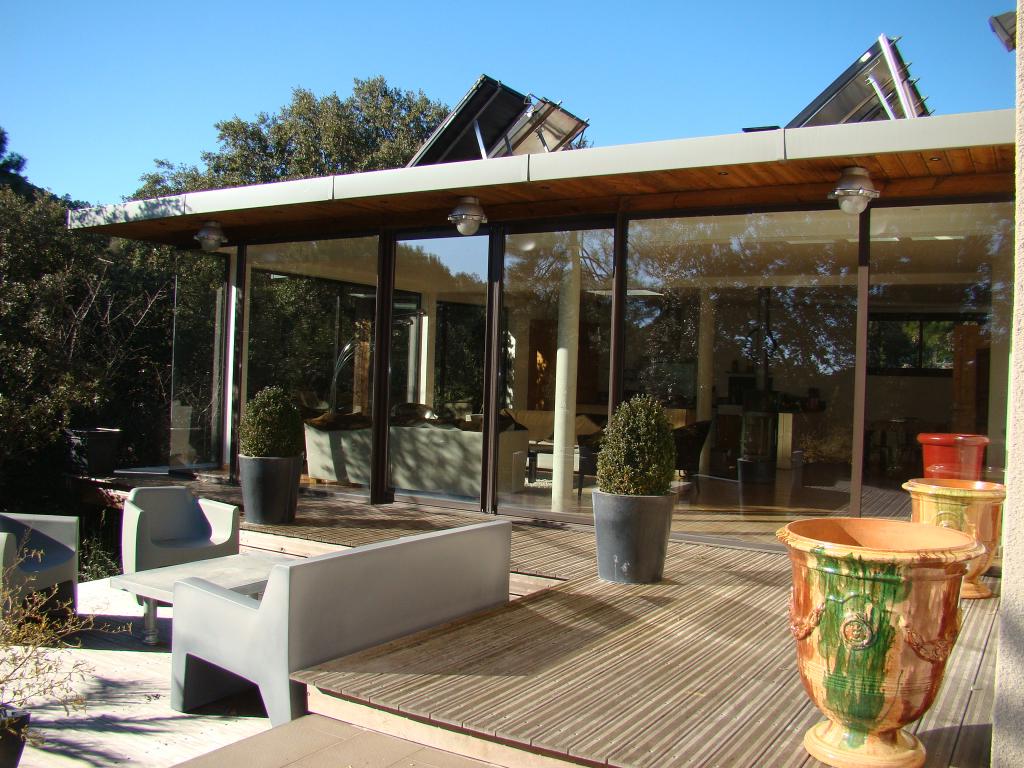 Baie vitrée à galandage