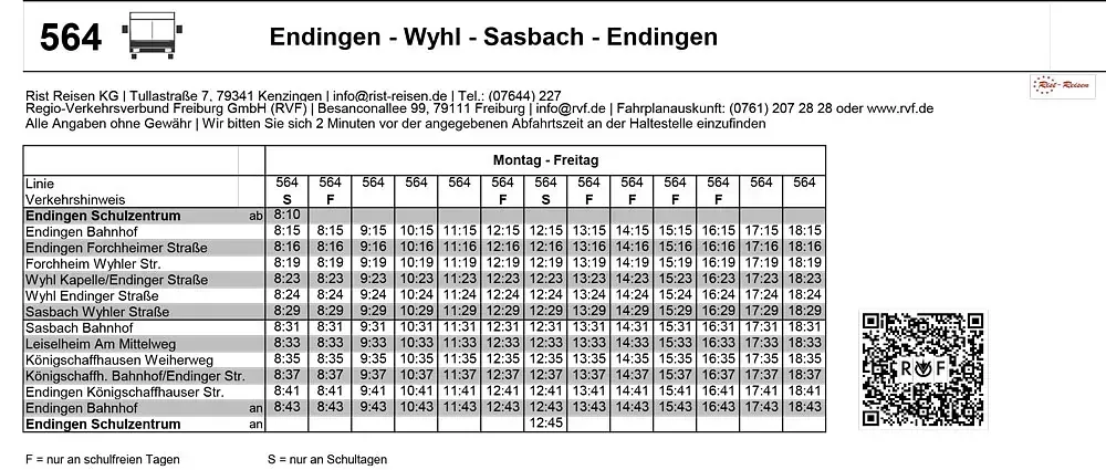 Fahrplan linie 560