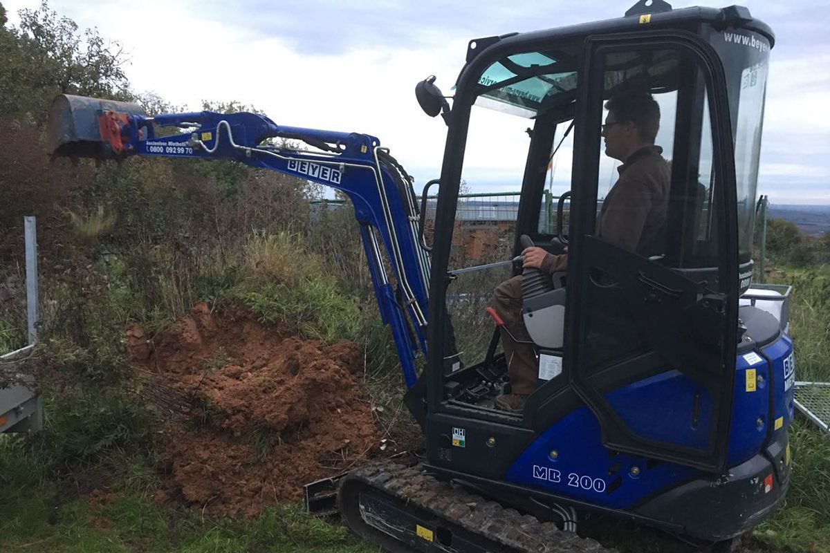 Bagger Arbeiten