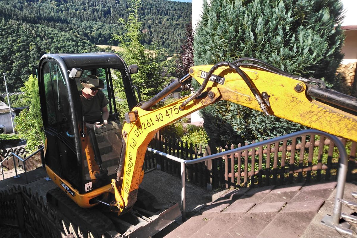Gelber bagger