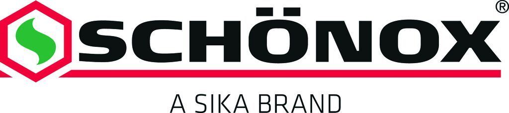 Ein Logo für eine Firma namens Schönox, eine Marke von Sika