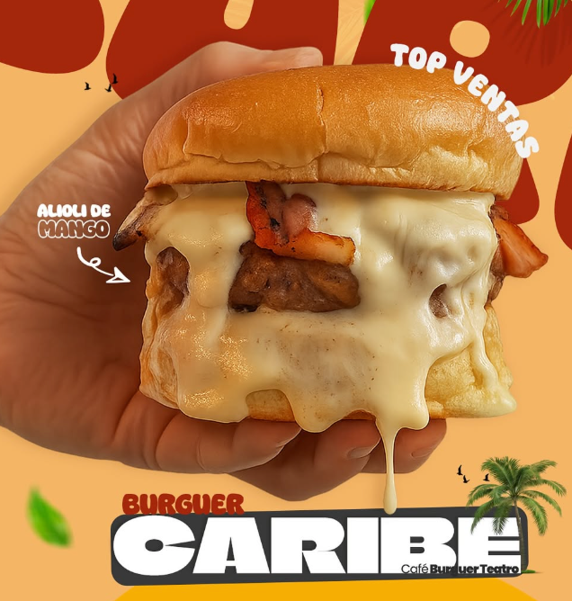 Una persona sostiene una hamburguesa en la mano junto a una canasta de papas fritas.