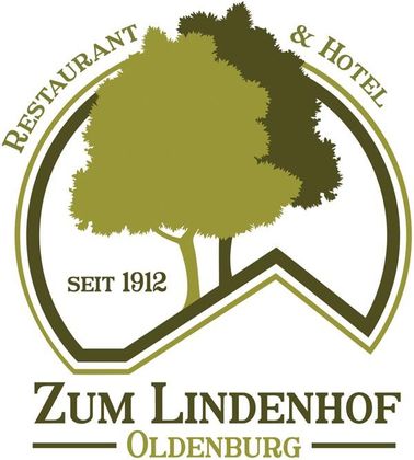 Ein Logo für ein Restaurant und Hotel namens Zum Lindenhof