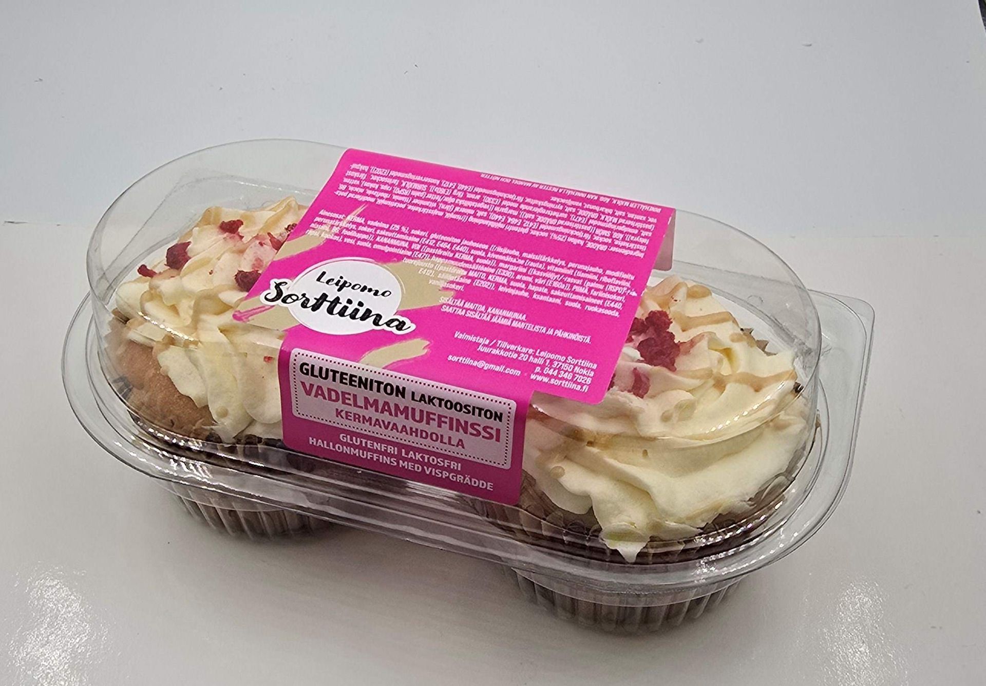GLUTEENITON VADELMAINEN MUFFINSSI