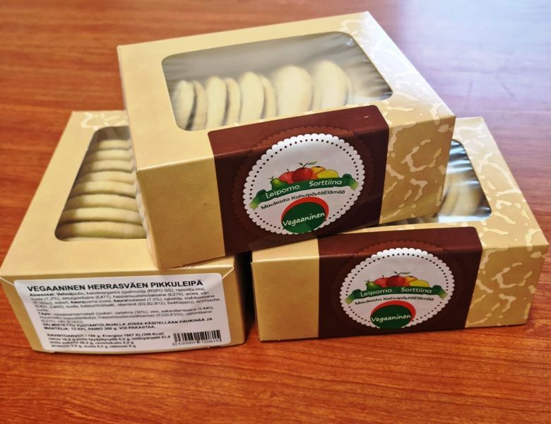 HERRASVÄEN PIKKULEIVÄT (L, K). Saatavilla myös vegaanisena tai gluteenittomana.