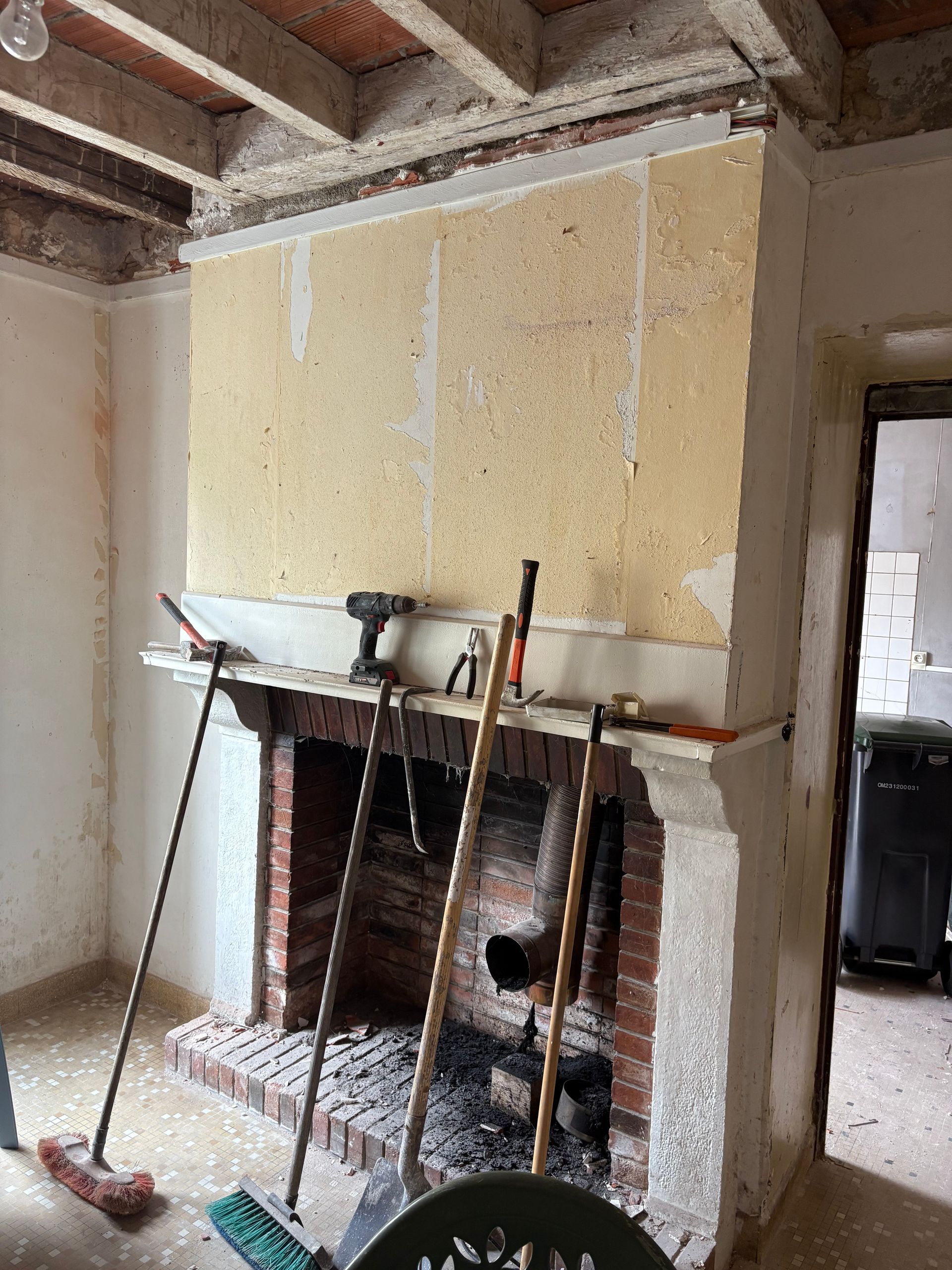 couloir en cour de rénovation 