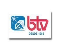 Un logotipo para btv desde 1962 con un diamante en el medio.