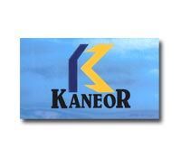 Un logotipo de Kaneor con un cielo azul de fondo.