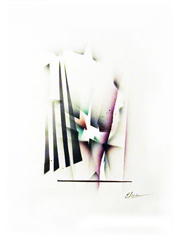 Una pintura del torso de una mujer sobre un fondo blanco.