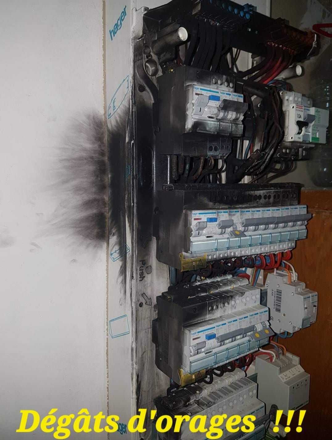 Un accident de compteur électrique dû à l'orage