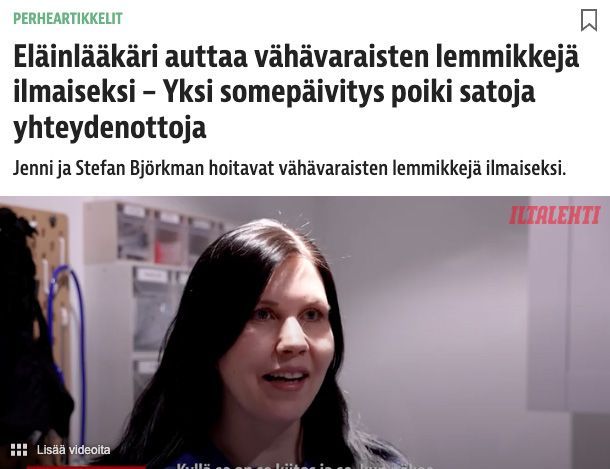 Eläinlääkäri auttaa vähävaraisten lemmikkejä ilmaiseksi - Yksi somepäivitys poiki satoja yhteydenottoja