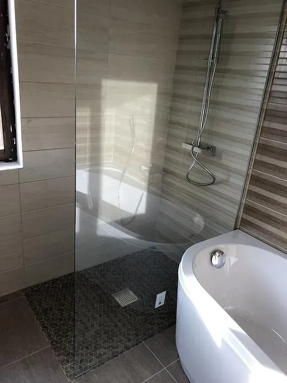 Baignoire et douche d'une salle de bains