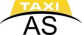 Ein gelb-schwarzes Logo für ein Taxiunternehmen namens Taxi AS.