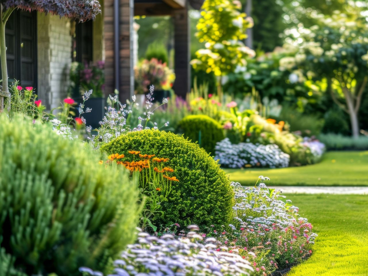 Un jardin fleuri.