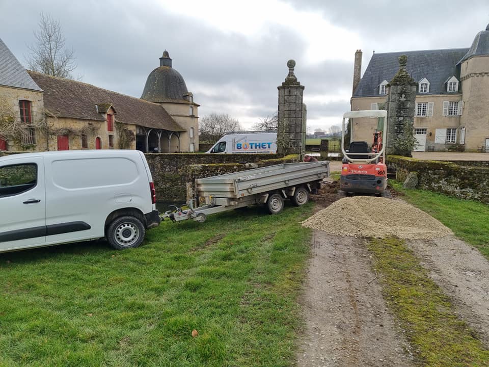 Intervention sur la rénovation de canalisation à l'extérieur