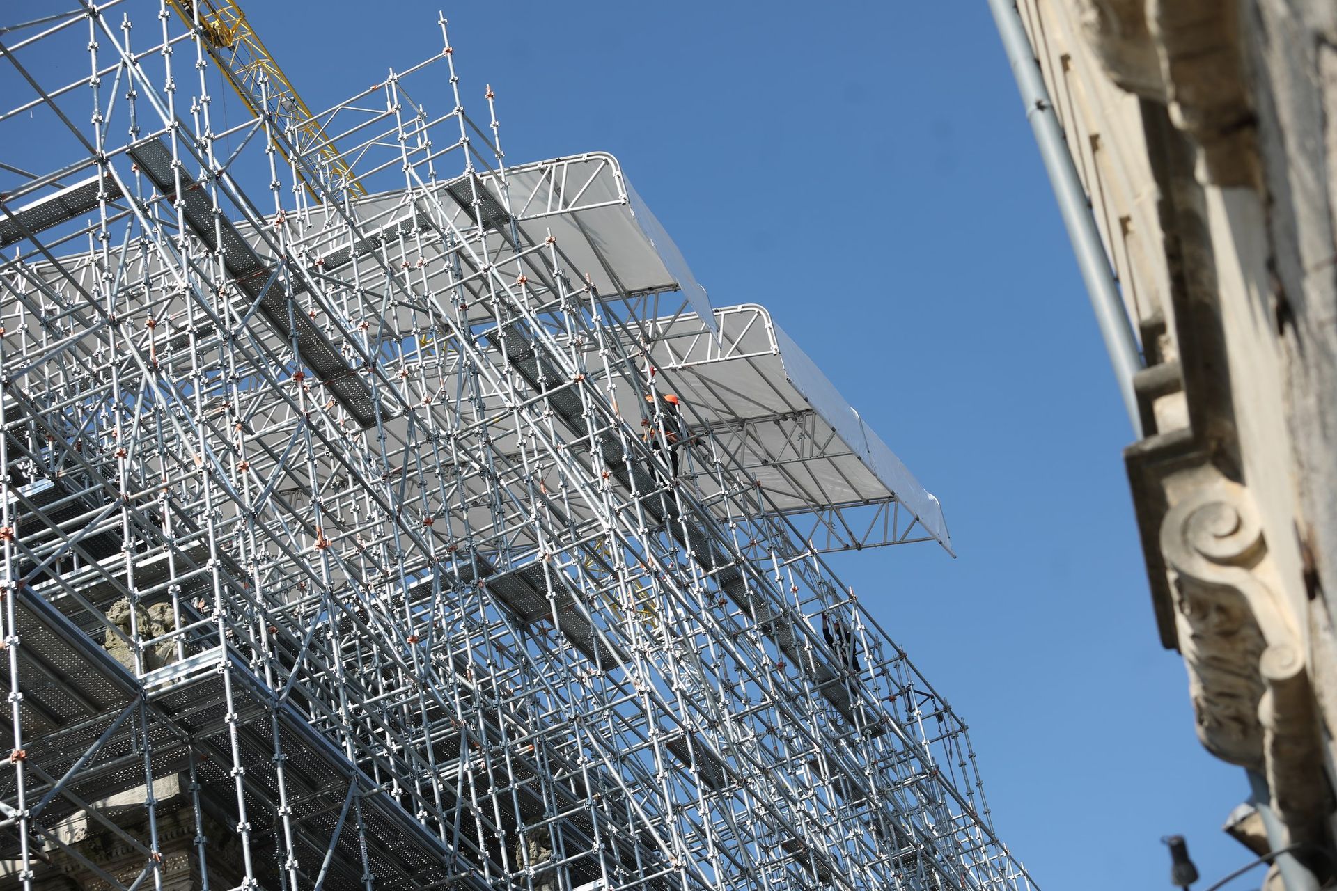 Filet de protection de bâtiment