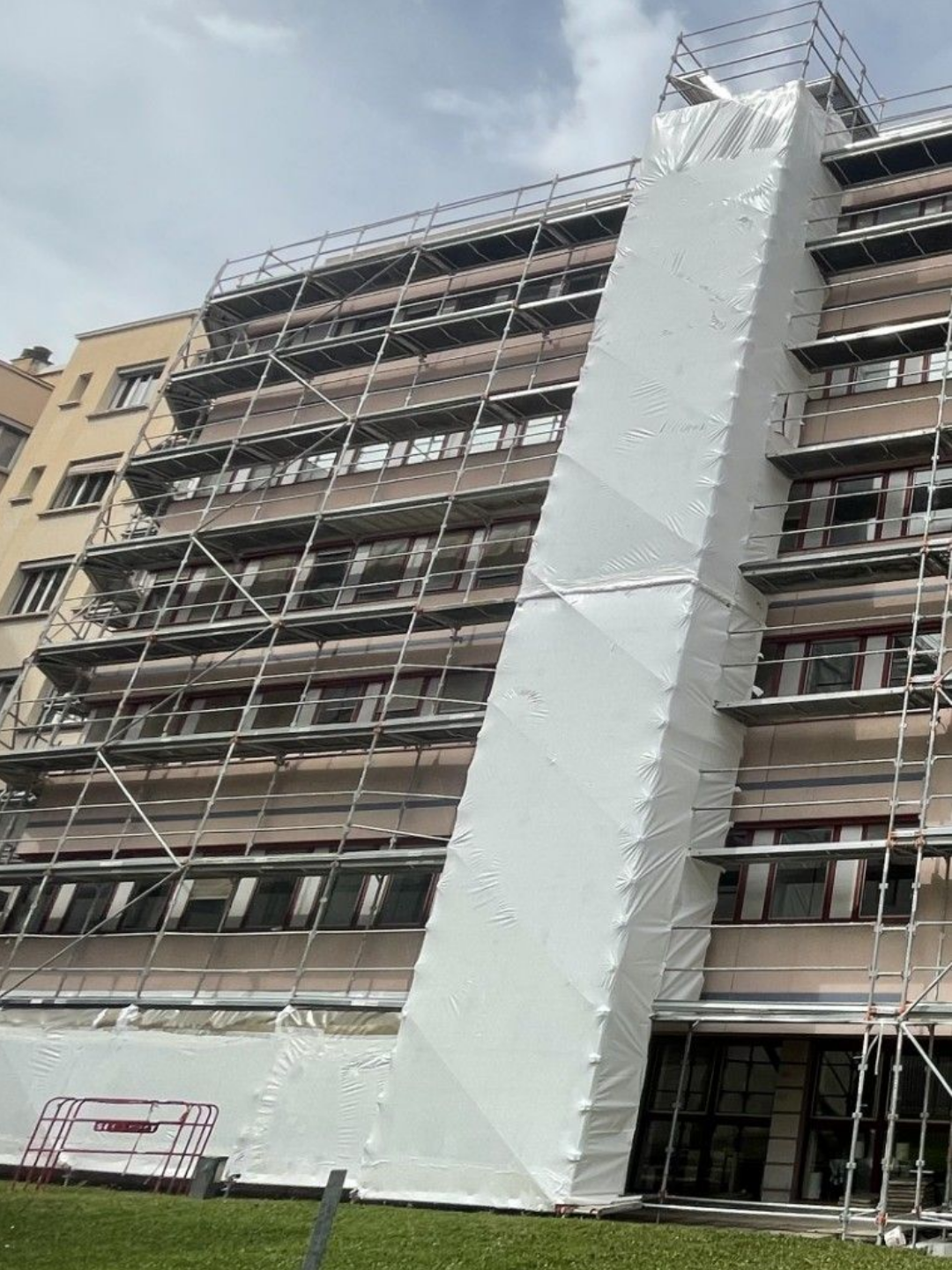 Protection d'échafaudage