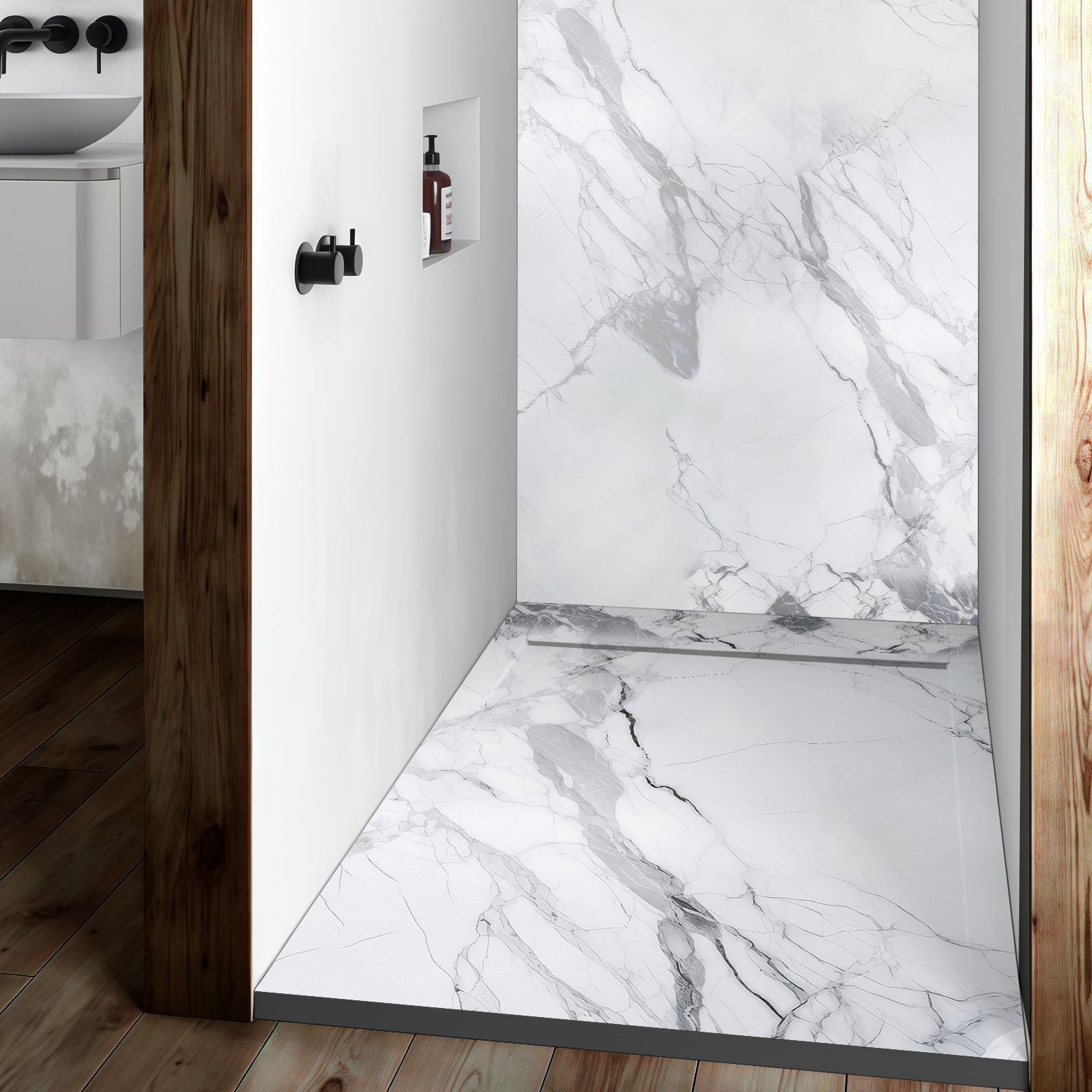 Una pared con muchas letras y números.