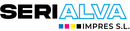 El logotipo de Serialva Impres SL es un logotipo negro y azul sobre un fondo blanco.