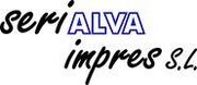 El logotipo de Serialva Impres SL es un logotipo negro y azul sobre un fondo blanco.