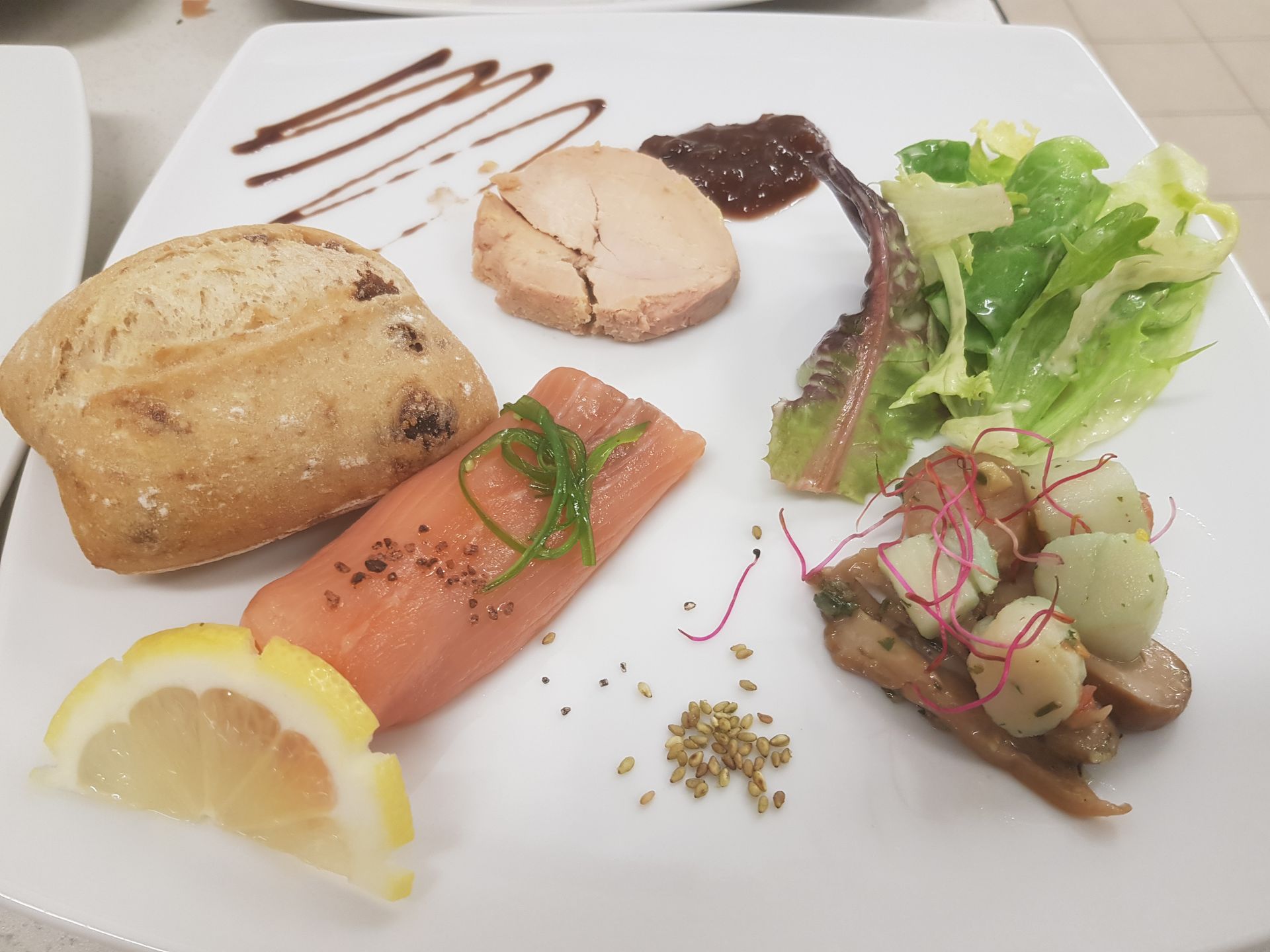 Assiette dressée avec soin