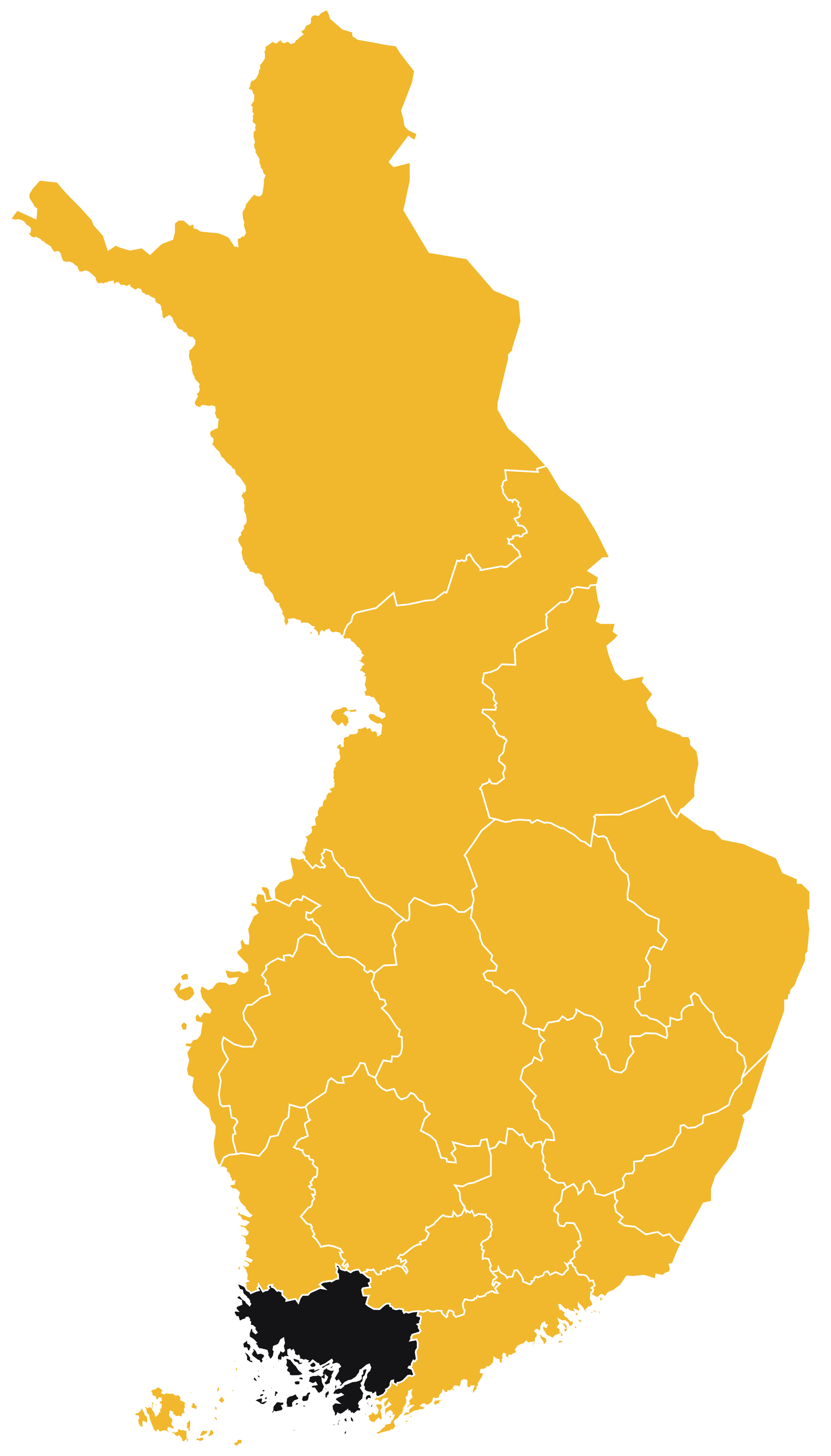 Kaivinkoneyhtymä Hokkanen & Hokkanen toimialue kartta