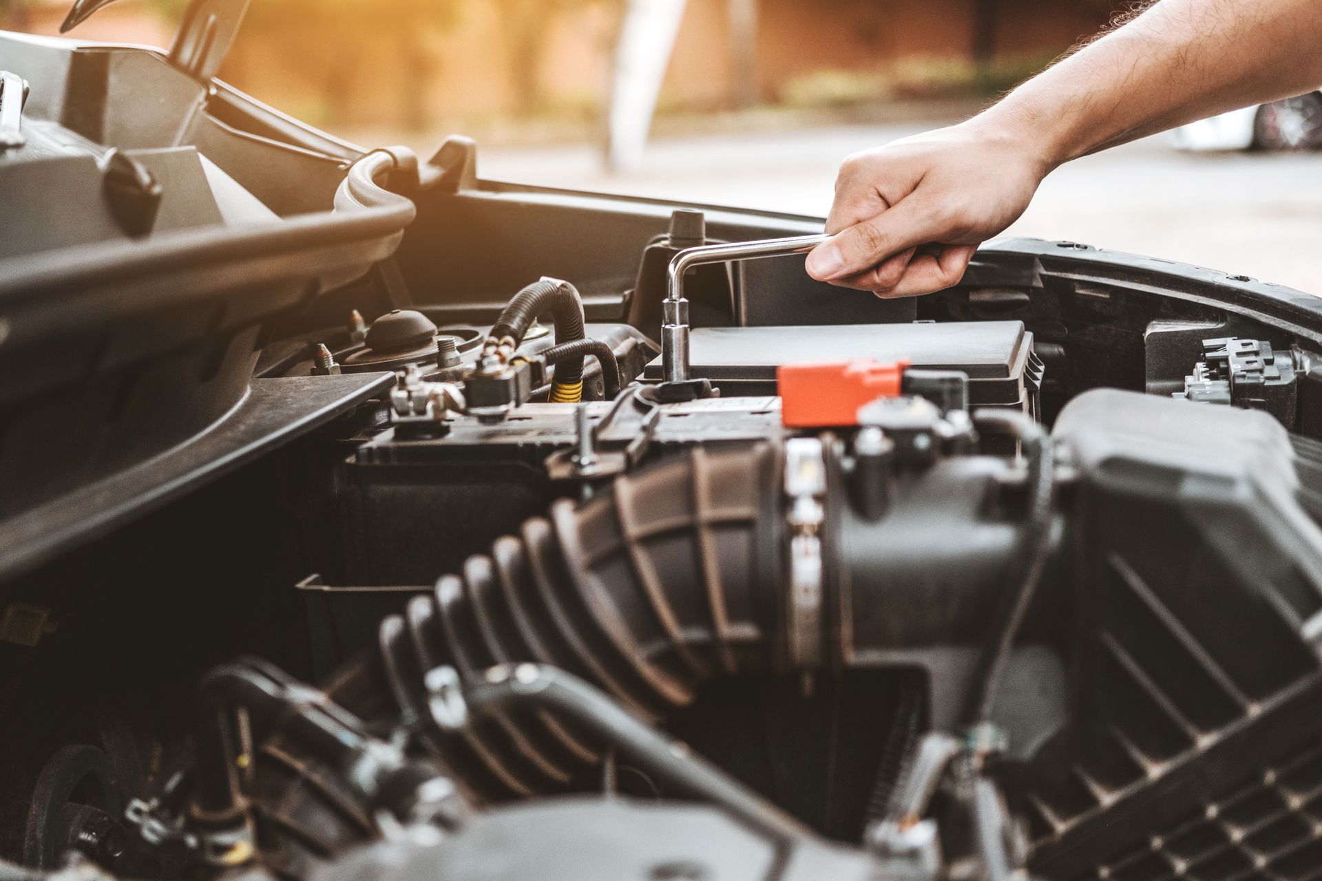 Un moteur de voiture.