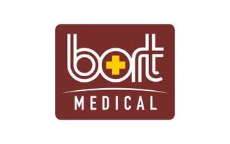 Ein Logo für Bart Medical mit einem Kreuz darauf.