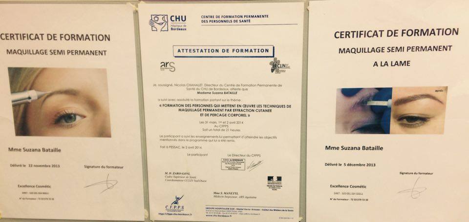 Diplôme pour la pose d'extension